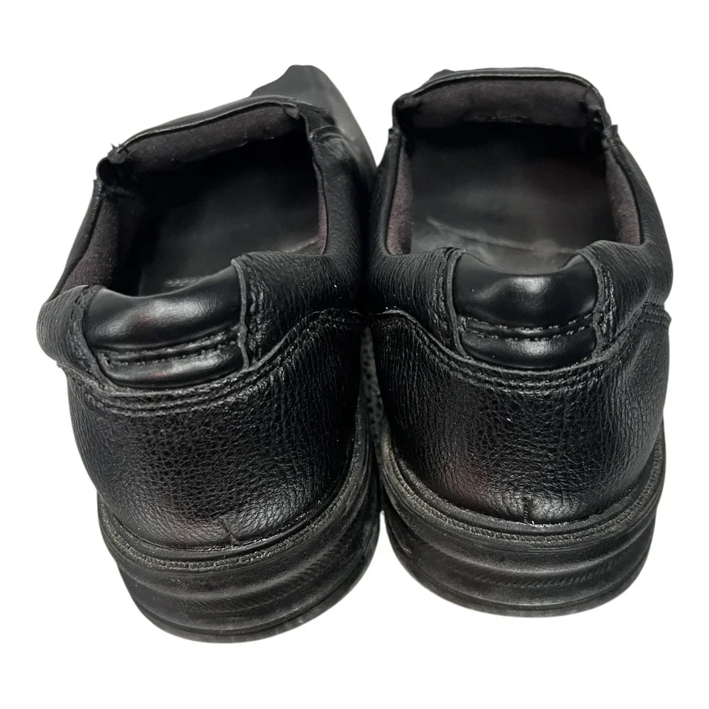 Croft & Barrow Mens Ortholite Slip‎ On Loafers Black Pebbled Shoes Size 8 Med